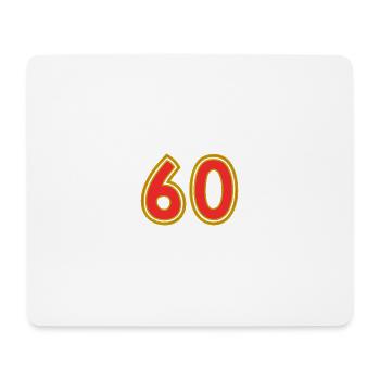 60. 60 JAHRE. 60-JÄHRIGES JUBILÄUM. 60. GEBURTSTAG. - Mousepad (Querformat) - Weiß - Vorne