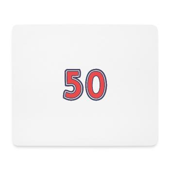 50. 50 YEARS. 50th ANNIVERSARY. 50 YEARS ANNIVERSARY. - Mouse Pad (horizontal) - white - Front