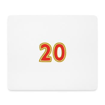 20. 20e ANNIVERSAIRE. ANNIVERSAIRE 20 ANS. 20 ANS. - Tapis de souris (format paysage) - blanc - Devant