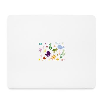 marine animals - underwater - Mouse Pad (horizontal) - white - Front