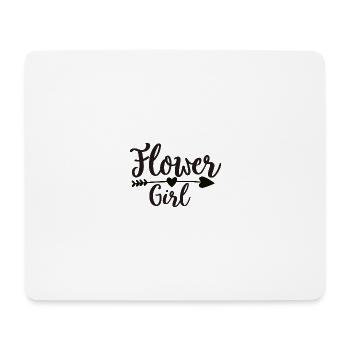 Fille de fleur - Tapis de souris (format paysage) - blanc - Devant