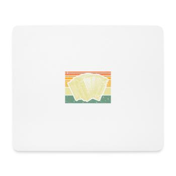 Retro Ziehharmonika, Steirische Harmonika Quetschn - Mousepad (Querformat) - Weiß - Vorne