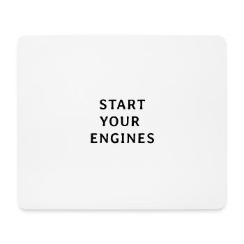 Start your engines - Mousepad (Querformat) - Weiß - Vorne