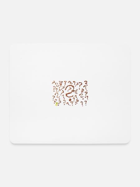 many question marks artwork - Mouse Pad (horizontal) - white