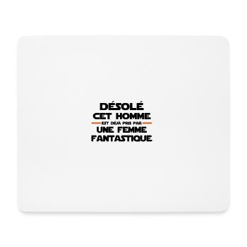 Une femme fantastique T shirt famille humour - Tapis de souris (format paysage) - blanc - Devant