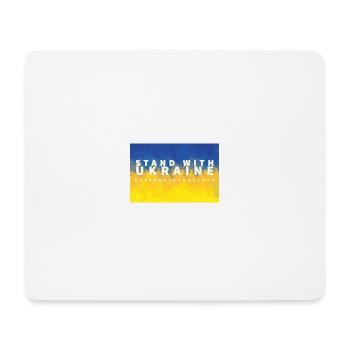 Stand with Ukraine - Mousepad (Querformat) - Weiß - Vorne