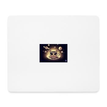 Space Cat Kaffee - Mousepad (Querformat) - Weiß - Vorne