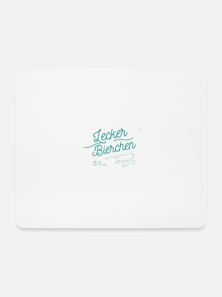 Lecker Bierchen - Mousepad (Querformat) - Weiß