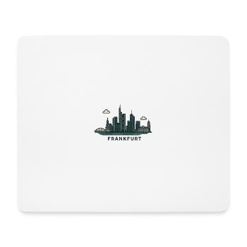 Frankfurter Skyline  - Mousepad (Querformat) - Weiß - Vorne
