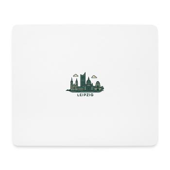 Leipzig Skyline  - Mousepad (Querformat) - Weiß - Vorne