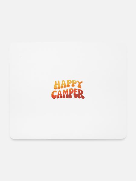 Texte dégradé de campeur heureux - Tapis de souris (format paysage) - blanc