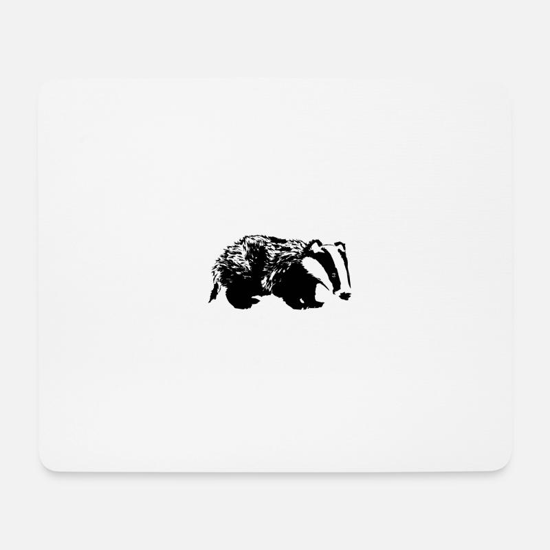 badger - Mouse Pad (horizontal) - white