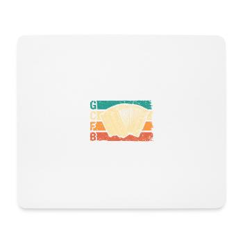 Retro Steirische Harmonika GCFB, Quetschn - Mousepad (Querformat) - Weiß - Vorne