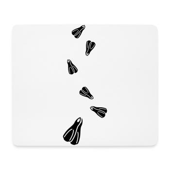 Silhouette diving Fins Diver - Tapis de souris (format paysage) - blanc - Devant