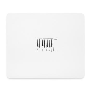 Klavier Musik Instrument - Mousepad (Querformat) - Weiß - Vorne