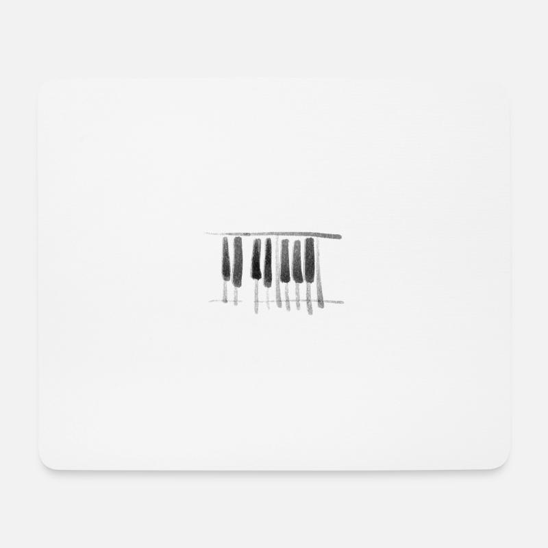 Klavier Musik Instrument - Mousepad (Querformat) - Weiß