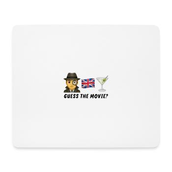 Détective et drapeau britannique avec cocktail - Tapis de souris (format paysage) - blanc - Devant