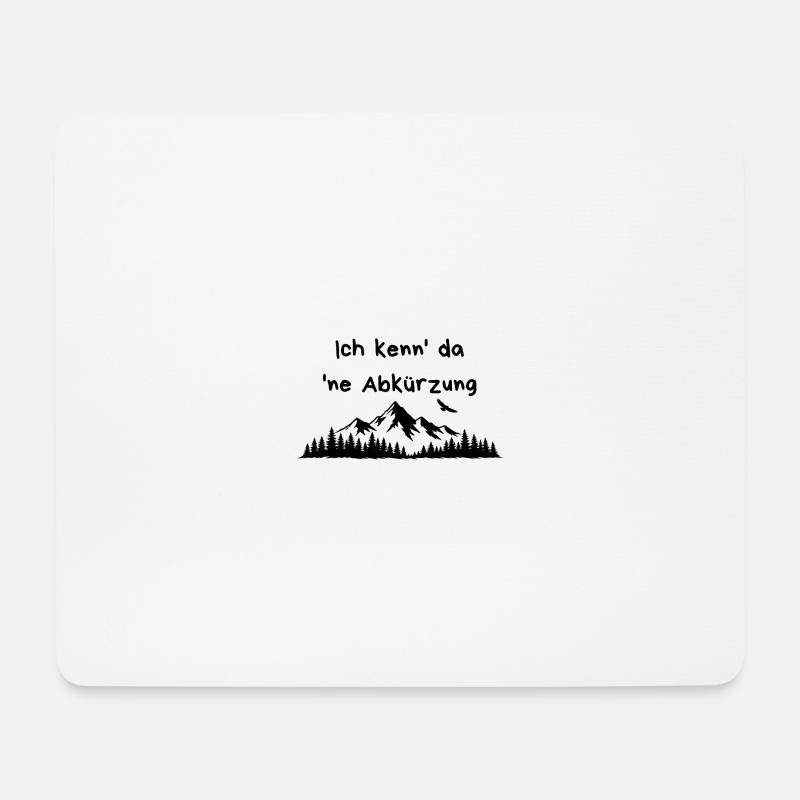Abkürzung Berge Wandern Sprüche - Mousepad (Querformat) - Weiß