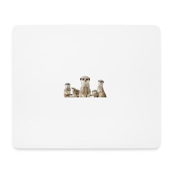 Erdmännchen Familie - Mousepad (Querformat) - Weiß - Vorne