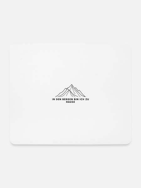 Zu Hause in den Bergen - Mousepad (Querformat) - Weiß