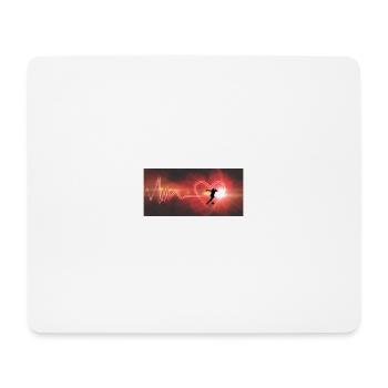 Fussball liebe - Mousepad (Querformat) - Weiß - Vorne