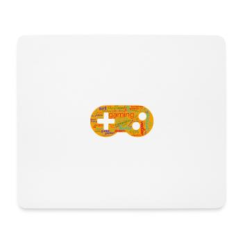 wordcloud gaming orange 2 - Mousepad (Querformat) - Weiß - Vorne