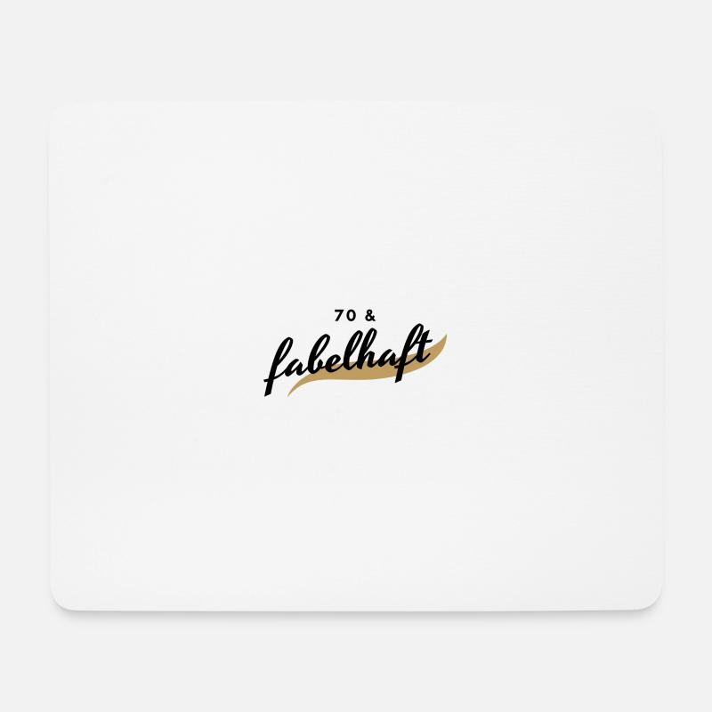 70. Geburtstag, 70 und fabelhaft - Mousepad (Querformat) - Weiß