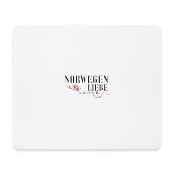 L’amour de la Norvège - Tapis de souris (format paysage) - blanc - Devant