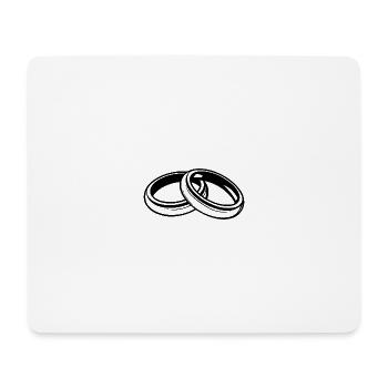 Symbole des alliances - Tapis de souris (format paysage) - blanc - Devant