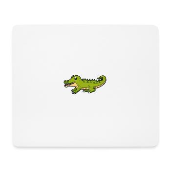 crocodile - Tapis de souris (format paysage) - blanc - Devant
