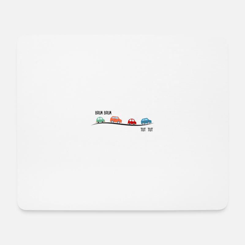 Autos im Geschwindigskeitsrausch - Mousepad (Querformat) - Weiß
