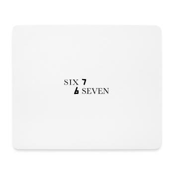 Six Seven 67 Meme Sechs Sieben - Mousepad (Querformat) - Weiß - Vorne