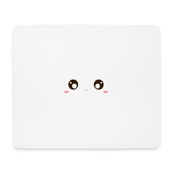 Adorable Kawaii Face - Mouse Pad (horizontal) - white - Front