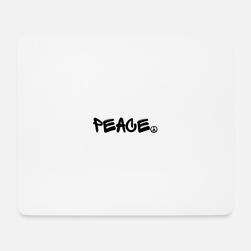 Peace - Mousepad (Querformat) - Weiß