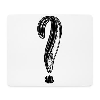 Aal Fragezeichen - Fisch - Angler Geschenk - Mousepad (Querformat) - Weiß - Vorne