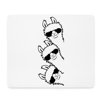 Amis Lama Équipe - Tapis de souris (format paysage) - blanc - Devant