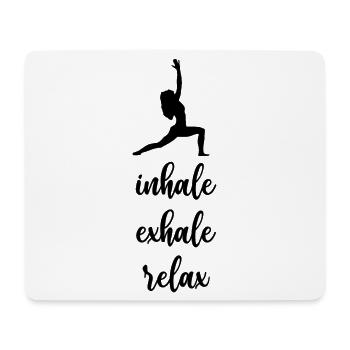 Yoga - Einatmen. Ausatmen. Entspannen. - Mousepad (Querformat) - Weiß - Vorne