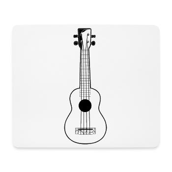 Ukulele Zeichnung - Mousepad (Querformat) - Weiß - Vorne