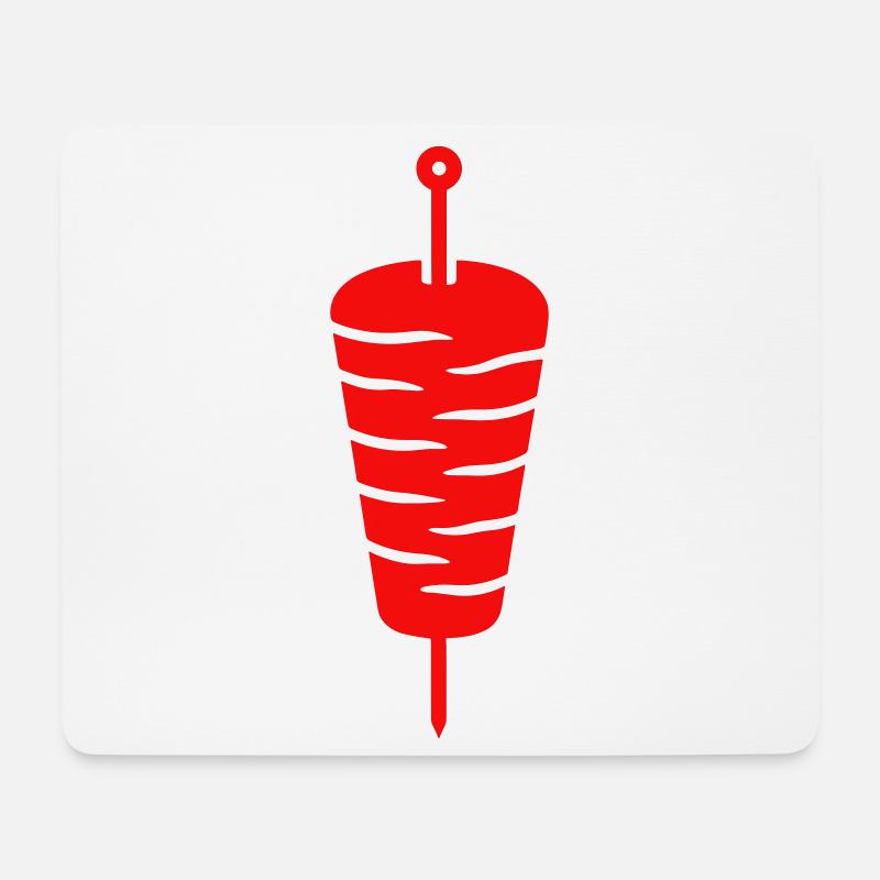 Doner Kebab Brochette Icon - Tapis de souris (format paysage) - blanc