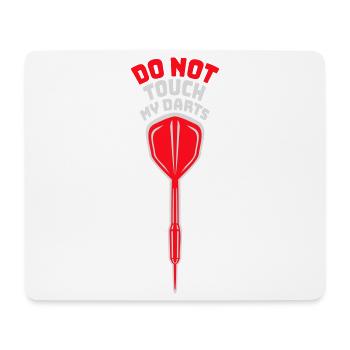 Do Not Touch My Darts Warnung Dartspieler Humor - Mousepad (Querformat) - Weiß - Vorne