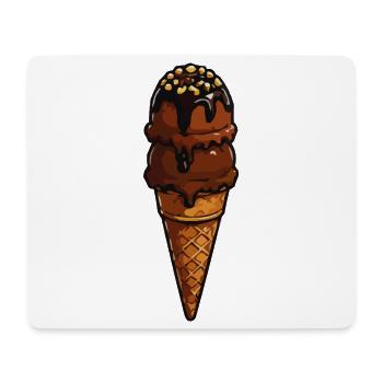 Schoko Eistütenzauber - Mousepad (Querformat) - Weiß - Vorne
