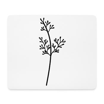 simple Wildblume - Mousepad (Querformat) - Weiß - Vorne