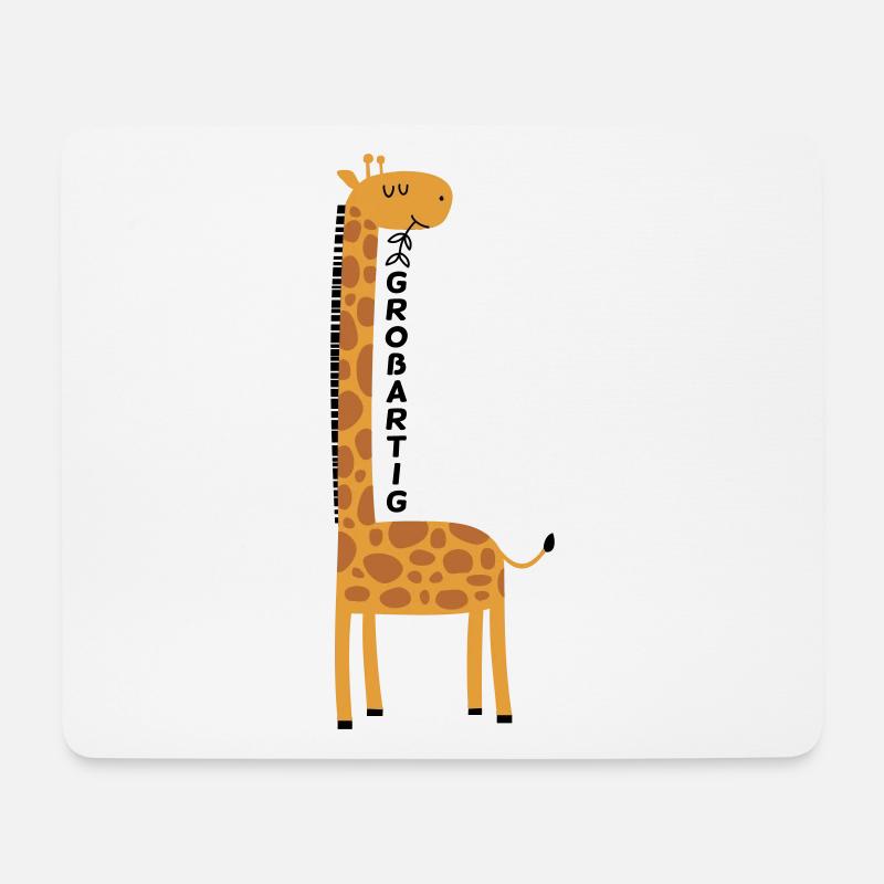 Giraffe großartig - Mousepad (Querformat) - Weiß