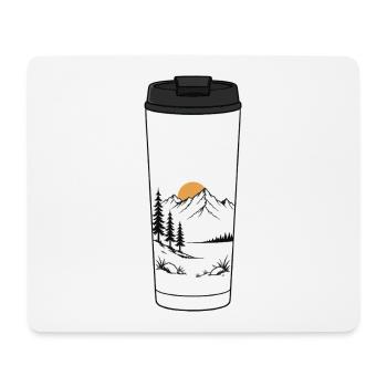 Kaffeebecher Sonnenaufgang - Mousepad (Querformat) - Weiß - Vorne