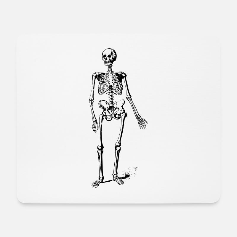 Glückliche Knochen - Mousepad (Querformat) - Weiß