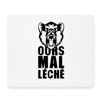 ours mal leche expression citation 0 - Tapis de souris (format paysage) - blanc - Devant