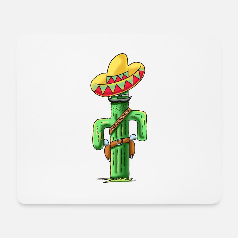 Mexikaner Kaktus - Mouse Pad (horizontal) - white