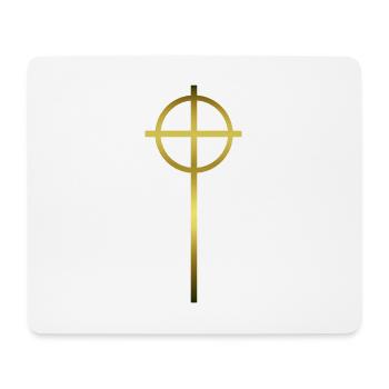 Celtic Cross Gold - Mousepad (Querformat) - Weiß - Vorne