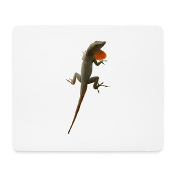 Male lizard Anolis grahami in Jamaica - Mouse Pad (horizontal) - white - Front