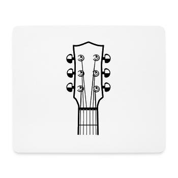 Guitare, guitares - Tête - Tapis de souris (format paysage) - blanc - Devant